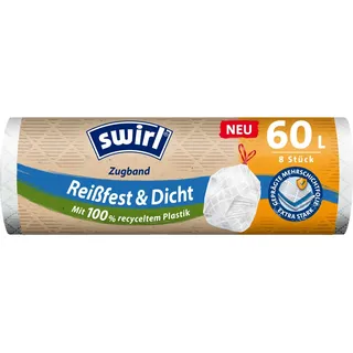 Swirl Reißfest & Dicht 60 l Weiß 8 Stück