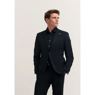 Anzugsakko BUGATTI "Regular Fit", Herren, Gr. 50, 390, marine, 66% Polyester, 21% Viskose, 10% Polyamid, 3% Elasthan, unifarben, regular fit, Sakkos Anzugsakko, Jersey-Artikel mit Stretch