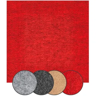 Andiamo Teppichfliese »Skandi, selbstklebend«, rechteckig, 4 mm Höhe, 40x40 cm, 25 Stück (4 qm), 50 Stück (8 qm) oder 100 Stück (16 qm), rot