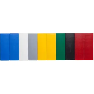 MAUL Magnete MAULsolid 54x19mm (10 Stück) | Mini Magnete aus Kunststoff mit hoher Haftkraft | Starke Magnete für Whiteboard und Magnettafel | ideal für Büro, Homeoffice und Werkstatt | Bunt