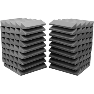 ACOUSPANEL Akustikpaneele, 18 Stück, 30x30x5cm, Akustikschaumstoff, Hochdichte Schallabsorber, Schalldämmung für Tonstudios, Nicht vakuum-komprimiert, Farbe Anthrazit-Grau