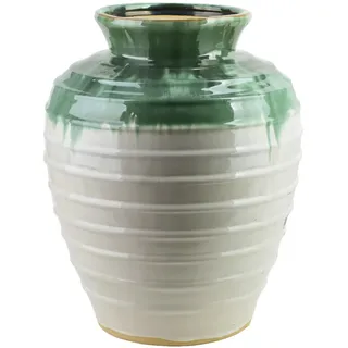 Mondex Vase Evro grün 36.5/36.5/44 cm Keramik , Grün , 44 cm , Dekoration, Vasen, Keramikvasen