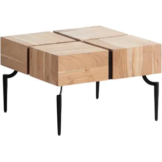 Wohnling Couchtisch Akazie Braun 60 x 60 x 40 cm