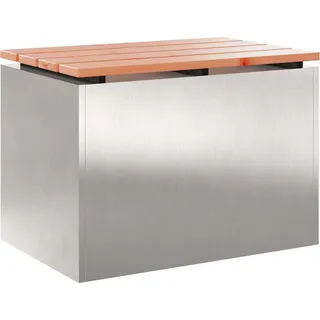Gartenbank Edelstahl 60 x 40 x 43 cm - Silber