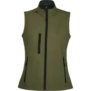 SOLs 46801 | Damen Sleeveless Softshell Rallye Bodywarmer / Weste - Farbe: Army - Größe: S - Grün