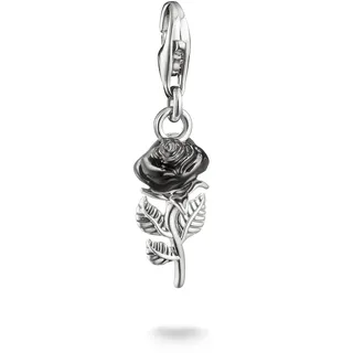 Thomas Sabo True Romance Rose Charm schwarz Silber 925