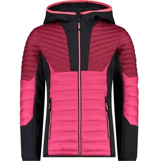 CMP Kid G Jacket Hybrid Fix Hood Basic Pink 176