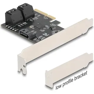 DeLOCK 90890, PCIe, SATA, Männlich, Niedriges Profil, 1 x PCI Express x4 - 5 x SATA, SATA 7-pin - Schwarz