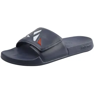 Knixmax Damen Dusch-& Badeschuhe Badelatschen mit Klettverschluss Strand Schlappen Sandalen Sommer Hausschuhe Pantoletten Marineblau 38/39EU