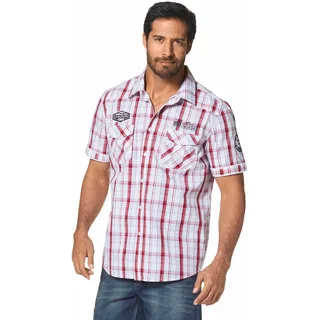 MAN'S WORLD Kurzarmhemd mit modischen Applikationen, bunt