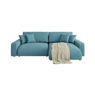 s-style möbel S-STYLE Ecksofa Emma & türkis/petrol - Maße cm, B: 234 H: 78
