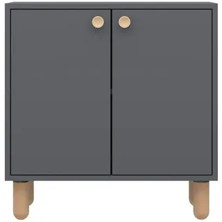 Habitat Garten Buffetschrank lina grau anthrazit , Grau , Holz , 36x73x72 cm , Kleinmöbel, Kommoden, Sideboards