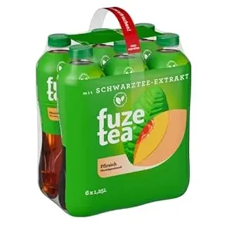 Fuze Tea Schwarzer Tee Pfirsich 1,25 Liter, 6er Pack