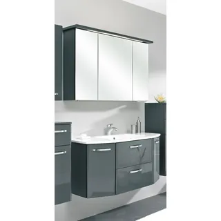 Saphir Badmöbel-Set »Quickset 327 2-teilig, Waschplatz und LED-Spiegelschrank« Set, 2 Stk. tlg., schwarz