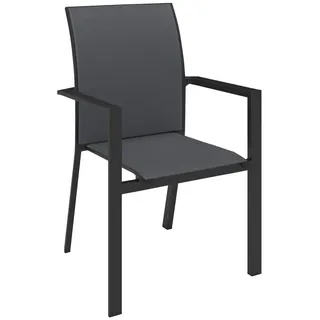 AMATIO Stapelsessel BOSTON 56 x 64 x 88 cm silber