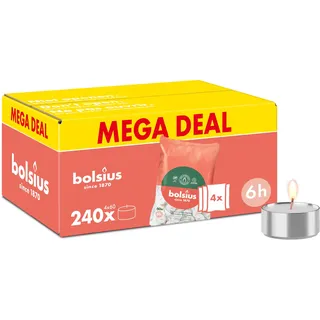 Bolsius Teelichter 240 St. weiß