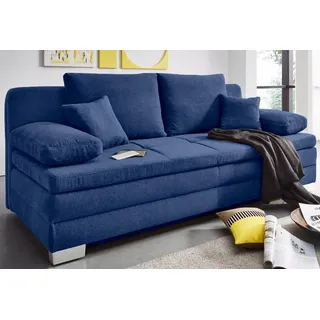 Jockenhöfer Schlafcouch Mikrofaser 4-Sitzer Blau