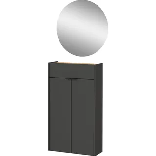 Germania Garderoben-Set 7936-549 56 x 200 x 22 cm Graphit/Navarra-Eiche-Nb.