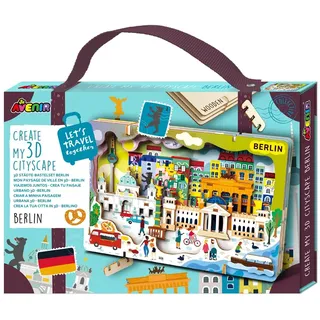 Avenir 6305082 3D Städte-Bastelset, Berlin, Stadt Miniaturpuzzle, DIY Holzpuzzle, Deko-Geschenk für Erwachsene und Kinder ab 6 Jahren