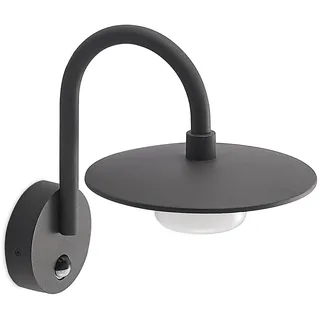 Lucande Wandleuchte außen Zamalino mit Bewegungsmelder (spritzwassergeschützt (Modern) in Schwarz aus Aluminium (1 flammig, GX53) - Wandlampe für Außenwand/Hauswand Haus Terrasse und Balkon