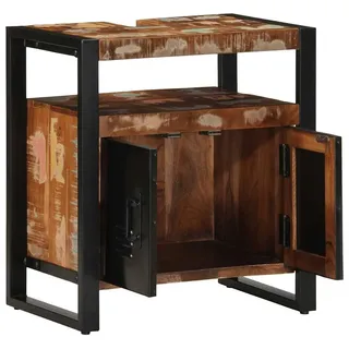 vidaXL Waschbeckenunterschrank 55x35x60 cm Altholz Massivholz - Braun