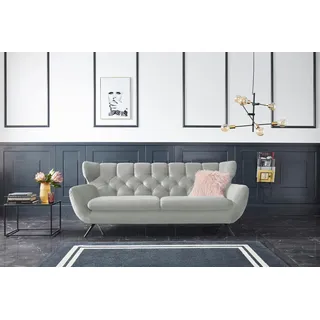 Candy Couch Samt 3-Sitzer Silber
