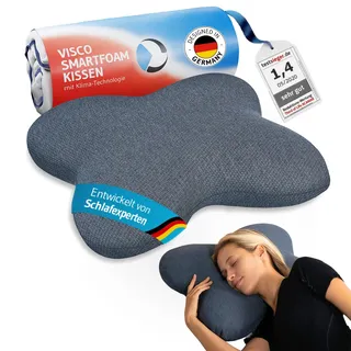 Third of Life Nackenkissen ACAMAR Quickdry, Orthopädisches Seitenschläfer-Kissen, Memory Foam Neck Pillow, Visco-Kopfkissen mit schnelltrocknendem & thermoregulierendem Bezug, HWS Nackenstützkissen