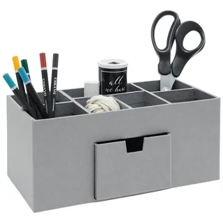 Xxxl Tischorganizer , Grau , Papier, Karton , 24x12x10 cm , Ordnen & Aufbewahren, Deko-& Aufbewahrungsboxen, Organizer