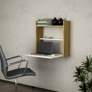 Dmora Schreibtisch Pola 60x19,6x60h cm Weiß EIN Fach