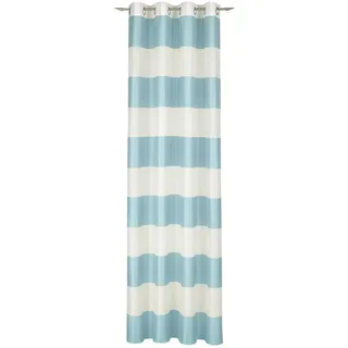 Deko Trends Oesenschal, Stoff, weiß-türikis, 245 x 144 cm