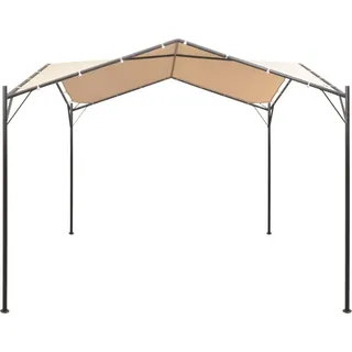 vidaXL Pavillon Partyzelt Überdachung 4x4 m Stahl Beige - Beige