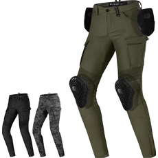 Bild von GIRO 2.0 Damen - Elastische, Slim Fit, Cargo Biker Hose Damen mit DuraQL Schicht, Knie und Hüft Protektoren, Oberschenkeltaschen (Khaki, 26)
