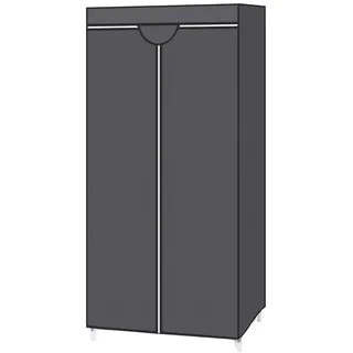 Boxxx Stoffschrank , Grau , Metall, Textil , 1 Fächer , 75x160x45 cm , Schlafzimmer, Kleiderschränke, Stoffschrank