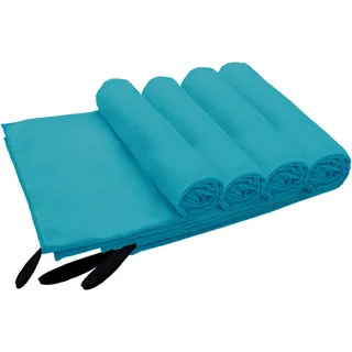 my home Handtücher »Xavi, 4 Teile, ideal als Sporthandtuch, Reisehandtuch, Strandtuch« als Serie und Set, sehr leicht, kompakt, schnelltrocknend, Mikrofaser, blau
