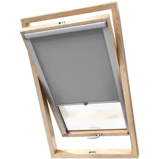 Stylo Verdunkelungsrollo für Dachfenster – für FAKRO-Fenster - 100% Verdunkelung - Aluminium für FAKRO-Fenster – Thermoisolierung – Mechanismus – Sonnenschutz FAKRO 114/140 Grau