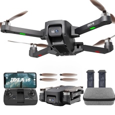 le-idea Drohne mit Kamera 4K, Drone Geschwindigkeit 40km/h 5GHz WIFI FPV Drohnen mit 2 Kameras, Drohne mit Bürstenlosem Motor, 30 Minuten Flugzeit, IDEA16P Drohne 2024 Modell