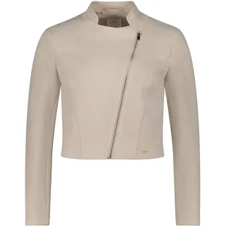 Jackenblazer BETTY & CO "Bikerjacke mit Stehkragen", Damen, Gr. 38, grau, Obermaterial: 95% Polyester PES. 5% Elasthan EL., Blazer Jackenblazer