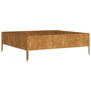 Hochbeet 100x100x33,5 cm Cortenstahl - Braun