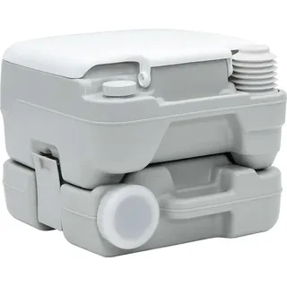 vidaXL Camping-Toilette Grau und Weiß 41,5 x 36,5 x 30 cm Polyethylen - Grau