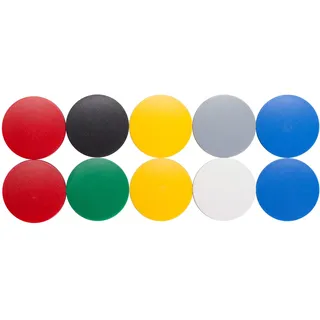 Maul Magnet MAULsolid rund Gelb, Rot, Blau, Weiß, Grün, Grau, Schwarz 10 St. 6163999