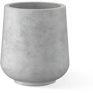 Kante RF2015022B-C80021 Moderner Blumentopf mit Fuß und Tulpe, rund, Naturbeton