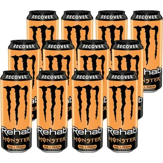 Monster Rehab Peach Tea Eistee Pfirsich Energy 500ml 12er Pack