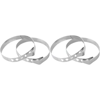 Westmark Rouladenringe-Set, 6tlg., Breite je 9 mm, Größenverstellbar Ø 4,5 cm bis 5,3 cm, Rostfreier Edelstahl, 10232280 (Packung mit 2)