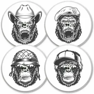 MySweetStitch | Freestyle Libre 1 & 2 Sensor Sticker Monkey Edition Zubeh√∂r 4 St