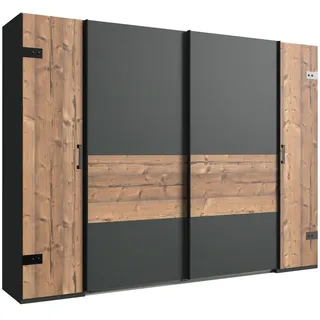 Wimex Stockholm Schwebetürenschrank Graphit/Silver Fir 270 cm