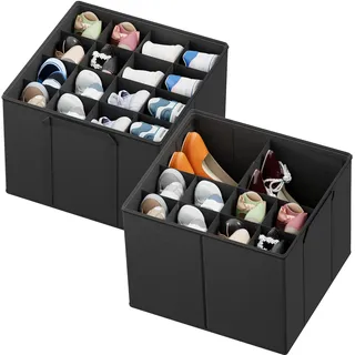 spaceaid Schuh-Organizer 2-tlg. Schwarz