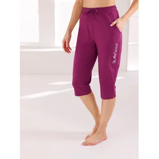 Jogginghose FEEL GOOD, Damen, Gr. 52/54, Normalgrößen, lila (malve), 95% Baumwolle, 5% Elasthan, unifarben, Hosen Jogginghose