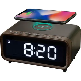 Northpoint Digitaler DAB+ Radio mit Wecker Kabelloser Ladestation Nachtlicht USB-Ladeanschluss 5W