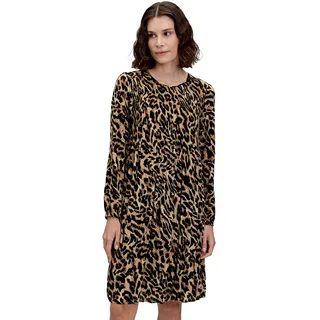 Betty Barclay Plisseekleid A-Linien Schwarz/Beige 38