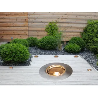 6 Stk Mini LED Bodenspots Edelstahl Ø3,5cm Einbaustrahler für Garten & Terrasse